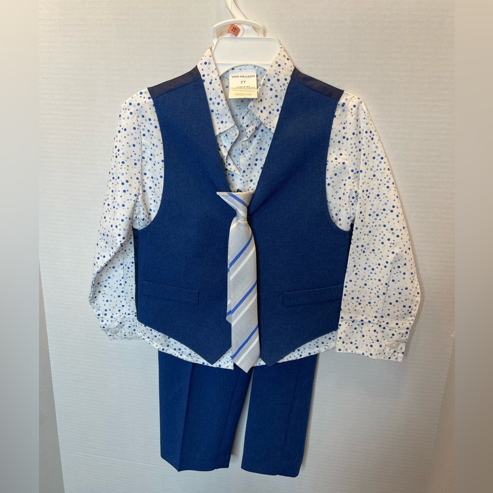 Toddler blue Tuxedo with white top